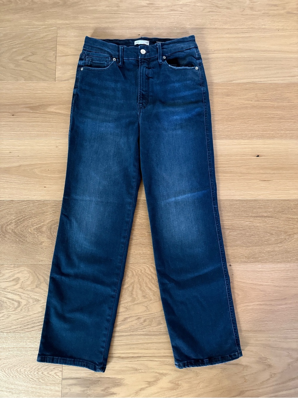 Good American Always Fit Good Curve Super High Rise Straight Jeans 6-12